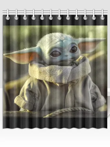 Baby Yoda Shower Curtain $48.00