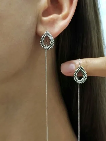 PDF tutorial - Beaded teardrop earrings with chain