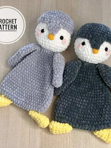 Crochet penguin lovey pdf pattern Amigurumi penguin snuggler tutorial Christmas penguin pdf pattern $4.00