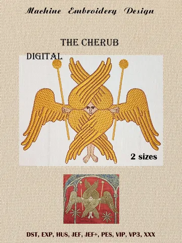 The Cherub embroidery design $15.00