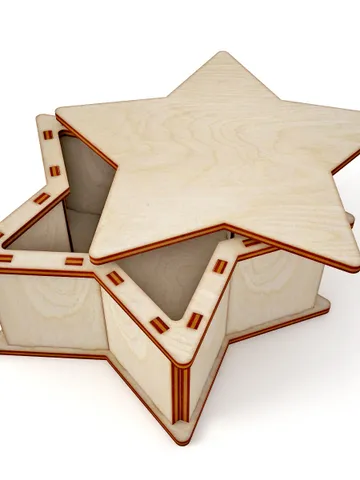 Digital Template Cnc Router Files Cnc Star Box Files for Wood Laser Cut Pattern $6.50