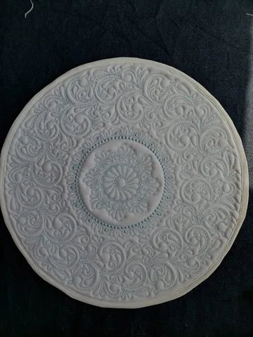 Machine Embroidery Design Napkin Monogram Trapunto $6.00