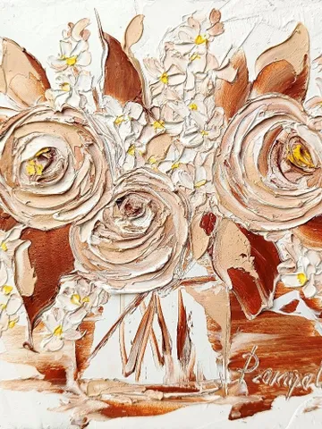 Lilac Painting Ranunculus Original Art Impasto Oil Painting 6x6 exquisite painting spring fashion Floral Small Painting by ArtProkopaloSv $46.00