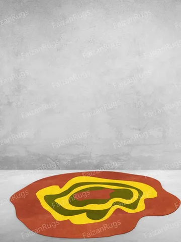 Buy New Red & Yellow Hand tufted rugs 100% wool for living room, bed room, kids room in any size 10x12,9x12,8x10,6x9,5x8,3x5 $517.50