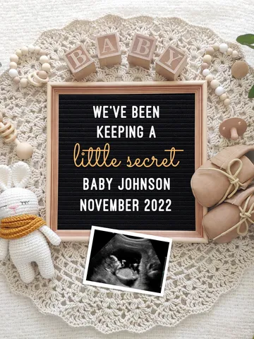 Baby Announcement Digital, Pregnancy Announcement Editable Template for Social Media $7.00