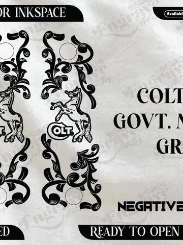 Colt 1911 Grip Design,lasercut,laserengraving,fiberlaser,engravingfiles $20.00