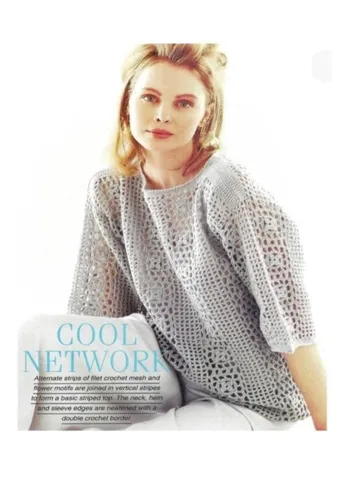 Crochet top pattern, crochet summer sweater women ladies crochet pdf $6.68