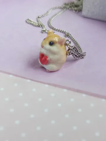 SOLD OUT Angel hamster charm, loss pet $26.00