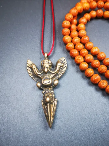 Gandhanra Antique Tibetan Buddhist Amulet,Garuda Phurba,Garula,Suparna,Golden-winged Bird Pendant,Made of Lima Brass, 2.36" * 1.4" $59.99