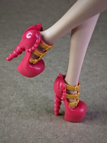 Red shoes with high heels for 10.5 inch female dolls (MH, EAH) $28.00
