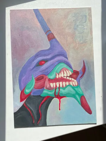 Acrylic painting Evangelion $170.00