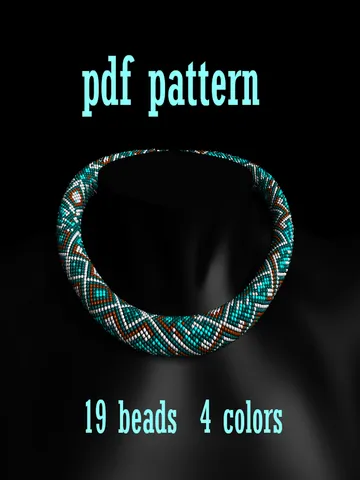 PDF Bead Crochet Pattern , Pattern for Necklace and Bracelet bead crochet $3.00