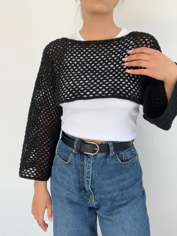 crochet mesh top pattern , mesh sweater, Crop Sweater, Mesh Pattern, Crop Top , Crochet Mesh Jumper $11.14