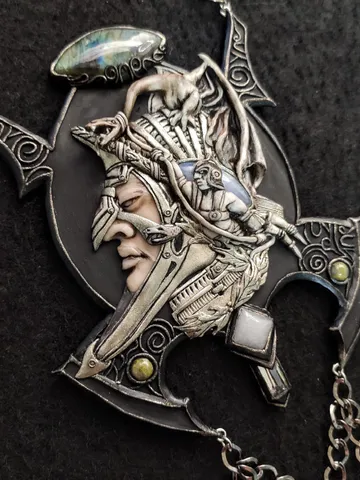 Dragon Necklace, Mens Dragon Amulet, Steampunk Necklace, Steampunk Dragon $250.00