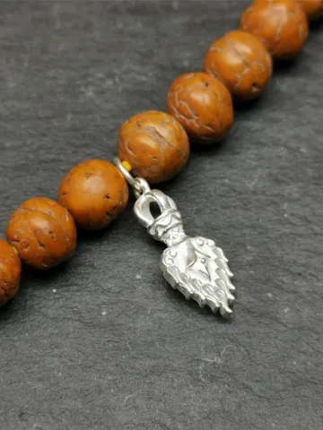 Gandhanra Handmade Tibetan Buddhism Amulet,Fire Vajra Sword of Wisdom Buddha Manjushri, Made of Sterling Silver,0.8" × 0.3" $19.99