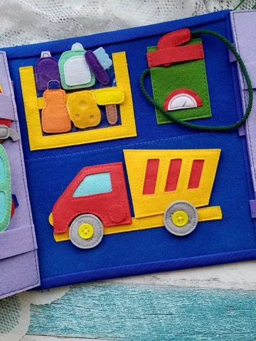 Transport Quiet book Pattern, Felt book pattern pdf, Soft montessori book tutorial, Busy book sewing ideas for kids 2, 3, 4 year old $11.04