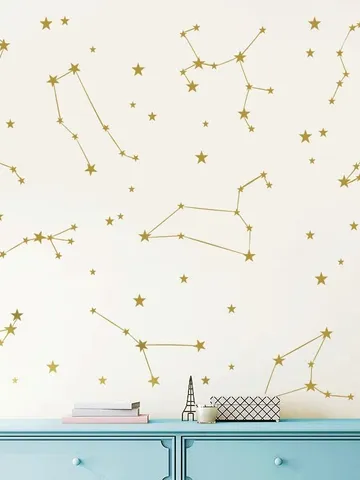 Zodiac Constellation Wall Decals - Star Decals, Zodiac Gift, Vinyl Wall Decals, Star Wall Stickers, Wall Decor, Gift for Her ga43 $48.99
