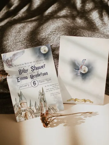 Wizard Baby Shower Invitation; Magic School Baby Schower Invite template; A Magical Bundle on the Way; Magic School Invite editable canva $11.62