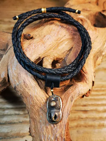 Gandhanra Tibetan Buddhist Amulet,Origional Snow Lion Pendant,Buddhist Talisman,Inlaid with Sliver $49.99