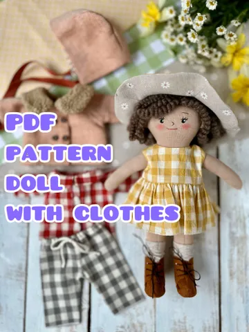 PDF pattern The doll is 30 cm tall with clothes $16.70