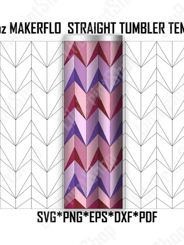 20oz skinny svg Tumbler SVG for Straight Makerflo Tangram tumbler svg Tangram svg Arrow tumbler svg Chevron Pattern tumbler SVG 20 oz wrap $2.71