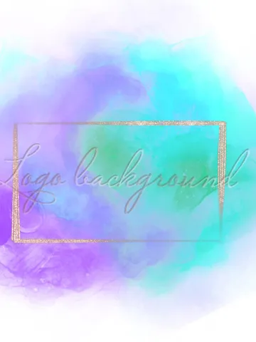 Purple turquoise Logo Background Png Watercolor purple logo design mint and purple & gold logo design Purple and gold logo green logo png $2.85