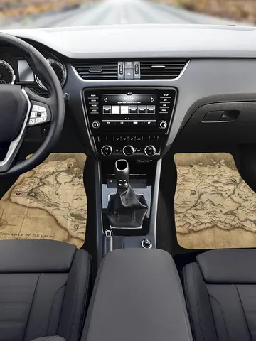 Skyrim World Map Front Car Floor Mats Set of 2 $69.97