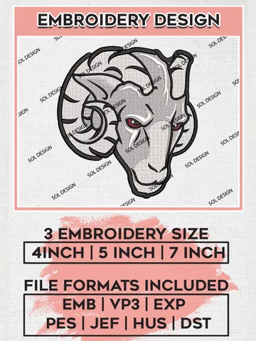 Fordham Rams Embroidery Designs, NCAA Logo Embroidery Files, NCAA Fordham Rams Logo, NCAA Embroidery Designs, Machine Embroidery Designs, Digital Download