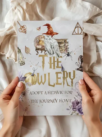 The Owlery sign; Wizard Baby Shower; Magic School Baby Shower template; Wizard Party templates; Instant Download; a1 $7.55
