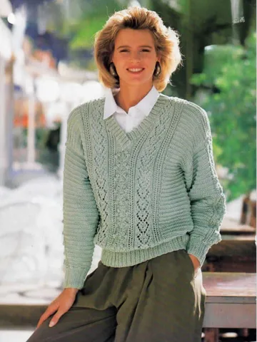 Women sweater knitting pattern lacy jumper pattern pdf instant download $6.68