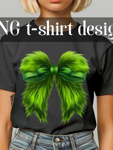 Grinchmas Coquette Bow PNG, Green Fur png, Christmas Season Png, Green guy PNG, Christmas png, Retro Christmas Shirt design PNG, png files $1.63