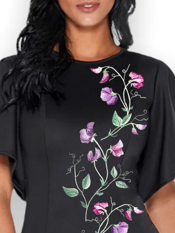 Sweet pea artistic machine embroidery design digital embroidery pattern home and clothing décor embroidery motif floral design flower embroi $15.01