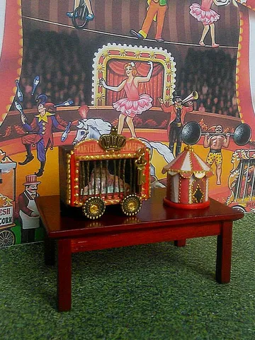 Doll circus. Animals in circus. A cage with animals.1:12 scale $47.00