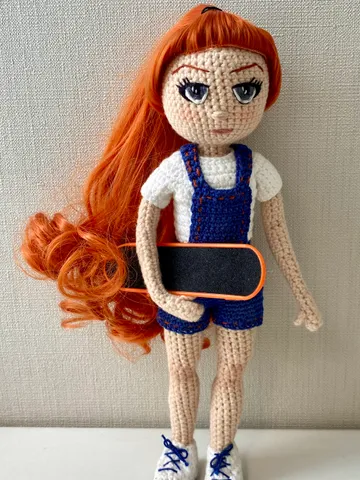 Crochet doll The skater