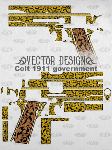 VECTOR DESIGN Colt 1911 government Scrollwork 8 $100.00
