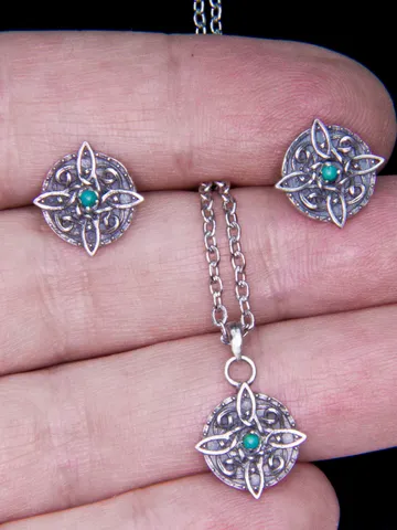 Tiny Amulet of Mara Pendant / Tiny amulet of Mara earstud / Mara jewelry set / Skyrim Oblivion Morrowind cosplay $55.54