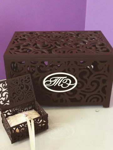 Digital Template Cnc Router Files Cnc Wedding Ring Box Files for Wood Laser Cut Pattern $6.50