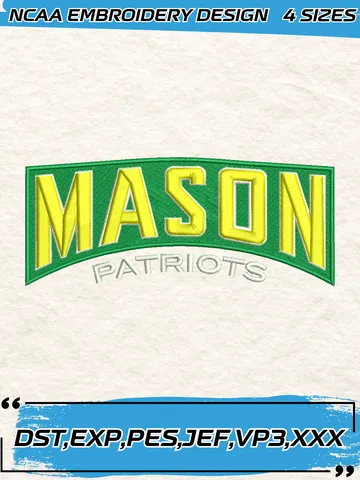 George Mason Patriots Embroidery Design,NCAA Logo Embroidery Design,Machine Embroidery Design File,4 Sizes, Digital Download $4.99