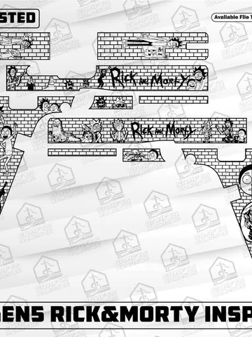 G17 G5 Rick & Morty Inspired Pistol Grip SVG: Laser Cut/Engrave File $79.99