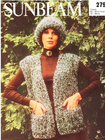 Waistcoat knitting pattern, easy pattern waistcoat vest, women ladies sleeveless cardigan instant download $6.68