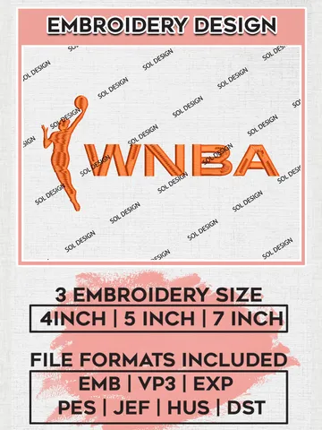 WNBA Logo Embroidery Designs, WNBA Team Logo Embroidery, Basketball Team Logo Machine embroidery Files, Machine embroidery Files, Digital Download $6.99