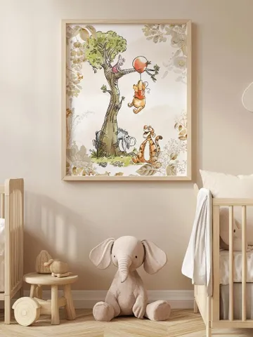Winnie the Pooh Nursery print, nursery decor printable wall art; Hundred Acre Wood kids room watercolor art; digital download $6.60
