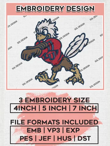 NCAA Liberty Flames Mascot Logo Embroidery Designs, NCAA Logo Machine Embroidery Files, NCAA Liberty Flames Logo, NCAA Embroidery Designs, Machine Embroidery Designs, Digital Download $6.99