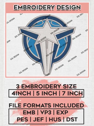 NBA Texas Legends Team Round Logo Embroidery Designs, NBA G League Team Embroidery Files, Basketball Machine Embroidery Designs, NBA Texas Legends Team Logo, Sport Machine Embroidery Design, Digital Download