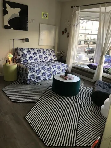 Buy Illusion Rugs Hand Tufted Hand Woven with New Zealand Wool in All Irregular Size 5x8, 6x9, 8x10, 9x12, Modern Rugs in Geometrical Design $517.50