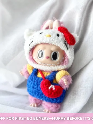 Labubu Crochet Clothes Pattern – Amigurumi Doll Outfit PDF – Cute Plush Costume Set –Labubu Accessories Pattern, Fits Labubu Gen 1/2/3 $2.99