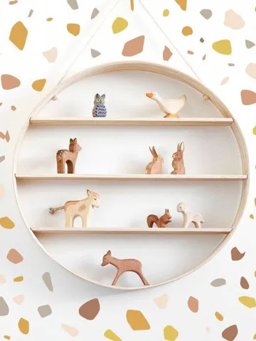 Terrazzo Wall Decals - Stones Wall Sticker, Terrazzo Sticker, Multi colored Terrazzo Decor, Kids Decals, Nursery Decor h24 $38.99