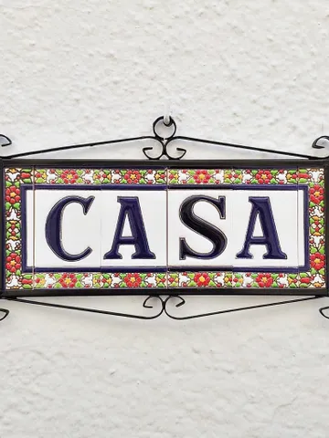 Ceramic letters and numbers 11cm (4.3") for the wall - Hand-glazed in Spain - "COLORES-M" models - Ceramic letters number - $40.00