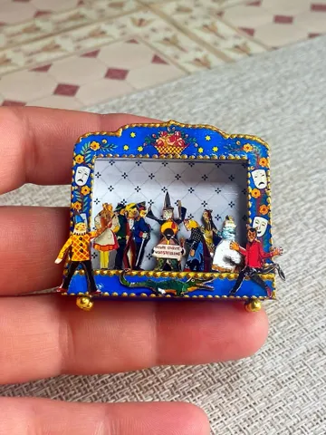 Puppet theater. 1:12. Theater for a dollhouse. Handmade. $45.00