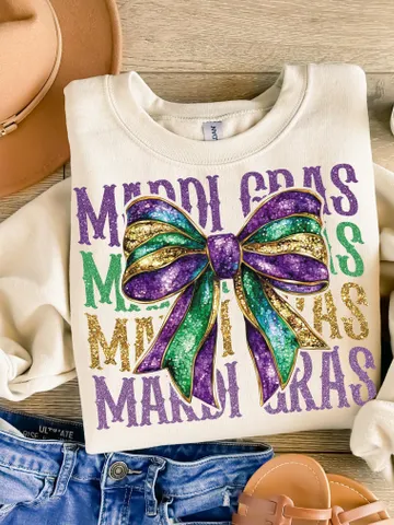 Mardi Gras Coquette PNG, Retro Mardi Gras Png, Fleur De Lis Png, Glitter, King Cake Png, Louisiana Crawfish Png, Coquette Bow Png Design $4.18